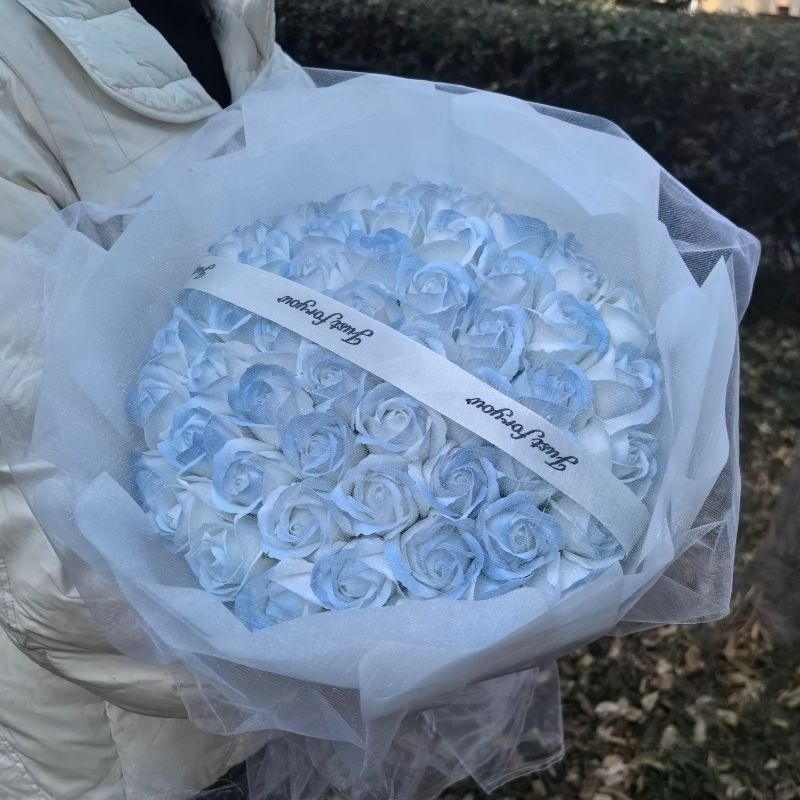 黒梅ソース、バラの花束、彼女へのバレンタインデーギフト、彼氏への誕生日プレゼント、ソーププリザーブドフラワー完成品|undefined