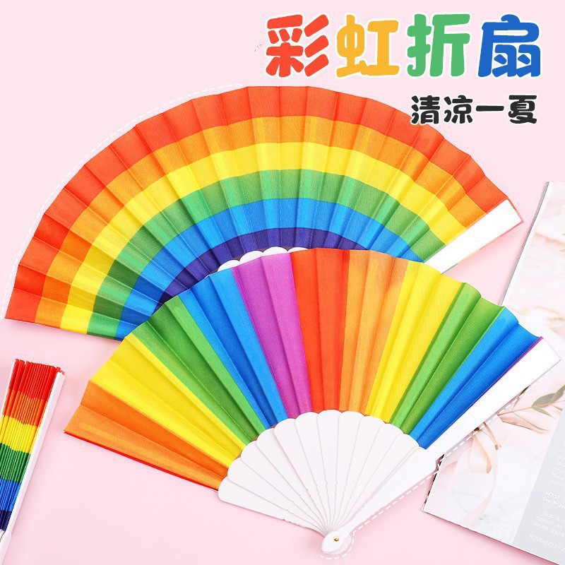 Ventilador de plástico de 23cm español de color sólido publicidad impresión digital de regalos festivos fábrica de ventiladores