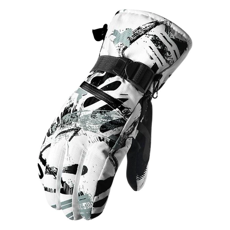 Лыжные перчатки для мужчин и женщин, зимние теплые утолщенные водонепроницаемые лыжные перчатки для взрослых на открытом воздухе для трансграничной езды с сенсорным экраном