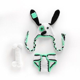 Cross-Border Popular Baby Handmade Knitted Clothing, Children's Photography Clothing, Newborn Hand-Crocheted Cartoon Suit, Versatile Clothing