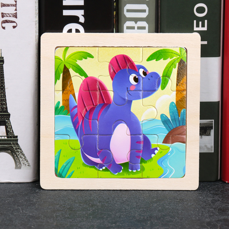 Puzzle pequeño plano de madera de 9 piezas Animal Ocean Traffic Kindergarten Educación temprana Juguetes educativos Puzzle simple de entrada