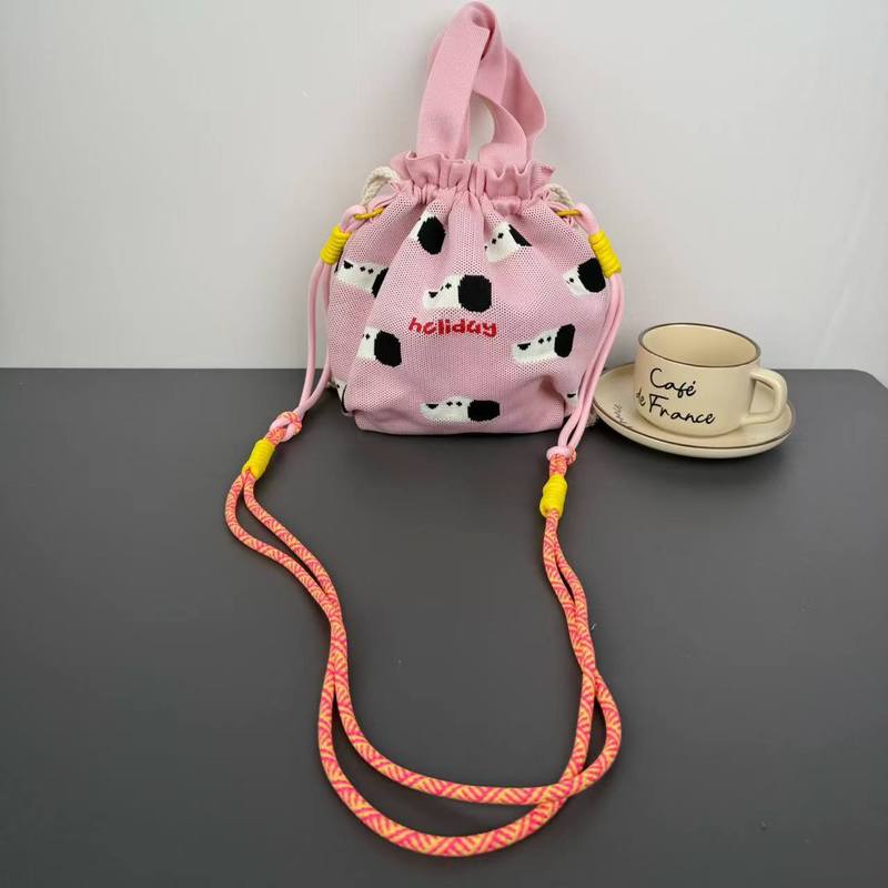 クロスボディバッグ、多用途の新しいニッチな漫画のパターン、かわいいランチバッグ、巾着ポータブルバケットバッグ、脇の下バッグ|undefined