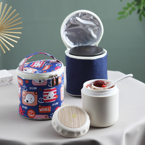 INS Internet celebrity soup cup insulation bag thickened aluminum foil Oxford cloth insulation bag portable water cup handbag insulation bag