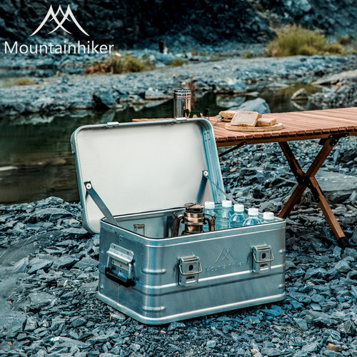Outdoor Storage Box for Mountaineering Customers, Aluminum Camping Equipment, Self-Driving Tour Food Storage, Household Dustproof Protection, Aluminum Box