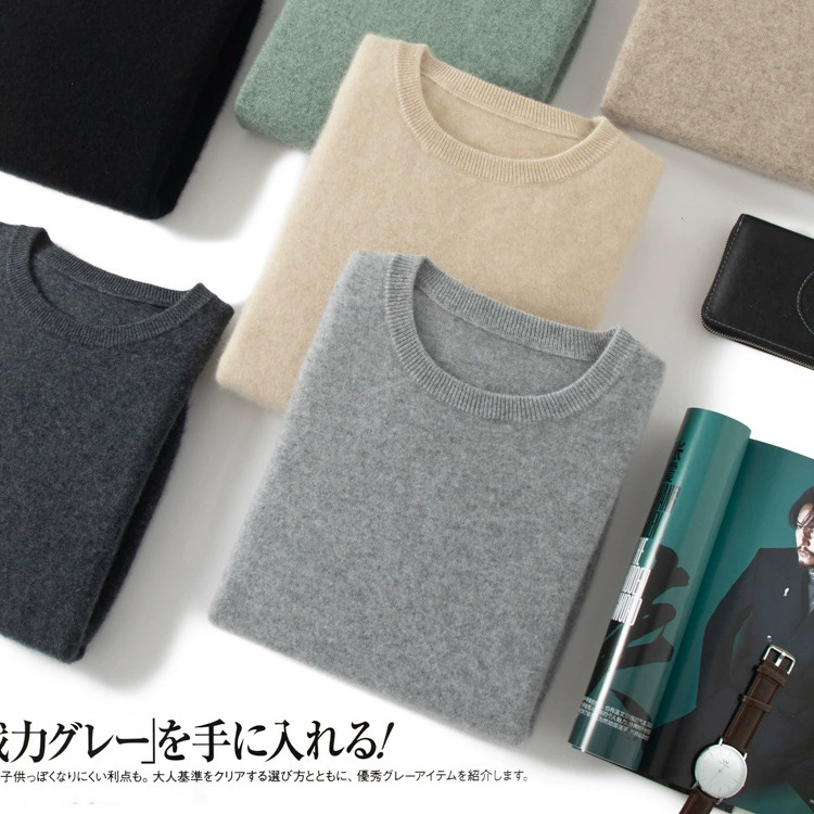 100% чистый горный кашемировый свитер с круглым вырезом