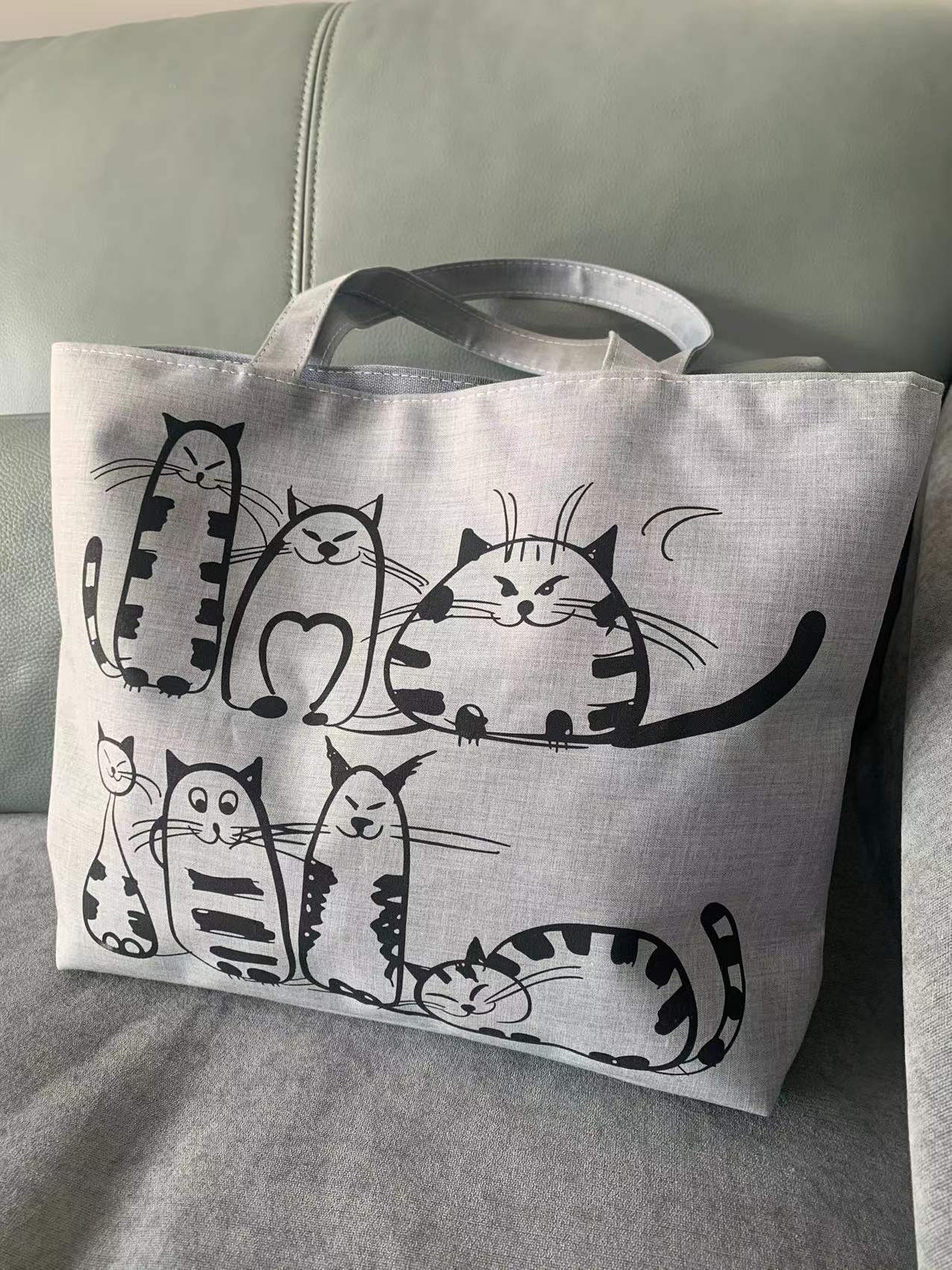 Nicho transfronterizo bolsa de lona casual de compras bolsa de mujer de gran capacidad bolsa de lona de mujer bolso impreso al por mayor