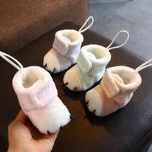嬰兒鞋襪秋冬季軟底男女寶寶學步棉鞋子0-1歲6-12個月新生兒加厚3