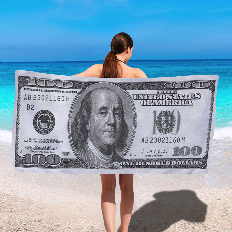 Toalla de playa de microfibra caliente de Amazon Toalla de baño absorbente de mariposa súper grande transfronteriza Towel engrosado