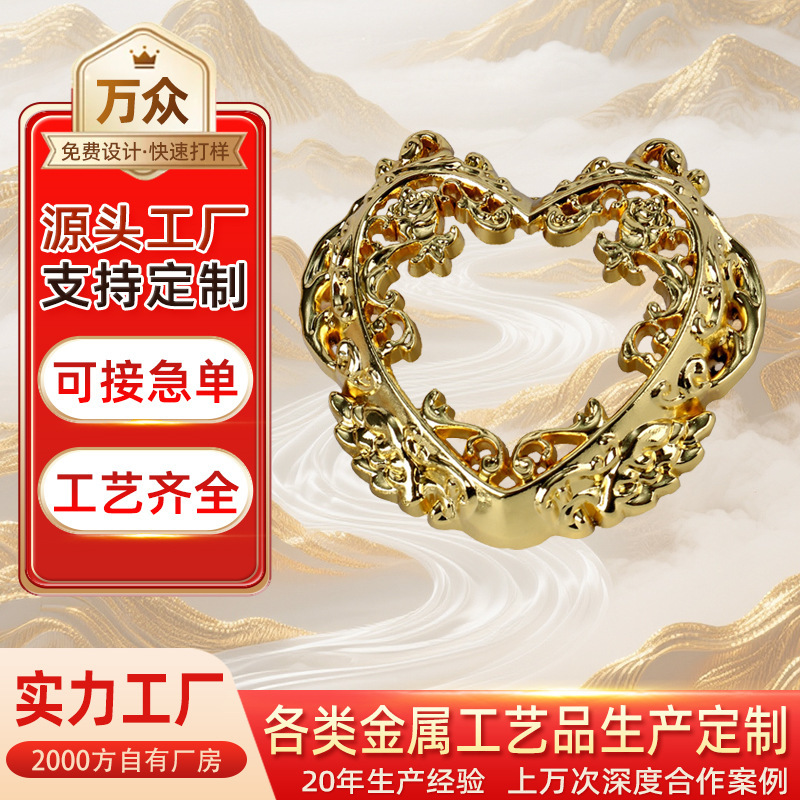 In-Stock Direct Supply Heart-Shaped Photo Frame Stand Zinc Alloy Desktop Ornament Photo Frame Gift Metal Crafts Creative