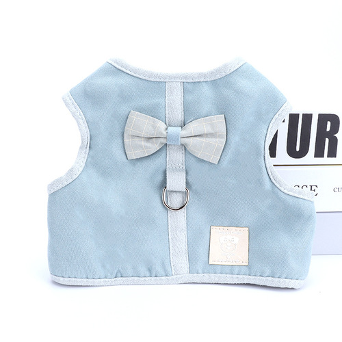 Vest style dog leash factory direct sale simple Korean style leash breathable mesh cat and dog universal harness