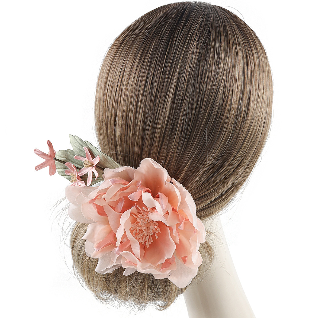 New Style Hot-Flowered Peony Hair Accessory Brooch, Ancient Style Hanfu Horse-Face Skirt Style Headpiece, Chinese Style Hair Accessory Clip
