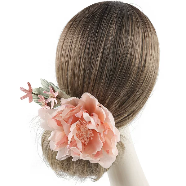 New Style Hot-Flowered Peony Hair Accessory Brooch, Ancient Style Hanfu Horse-Face Skirt Style Headpiece, Chinese Style Hair Accessory Clip