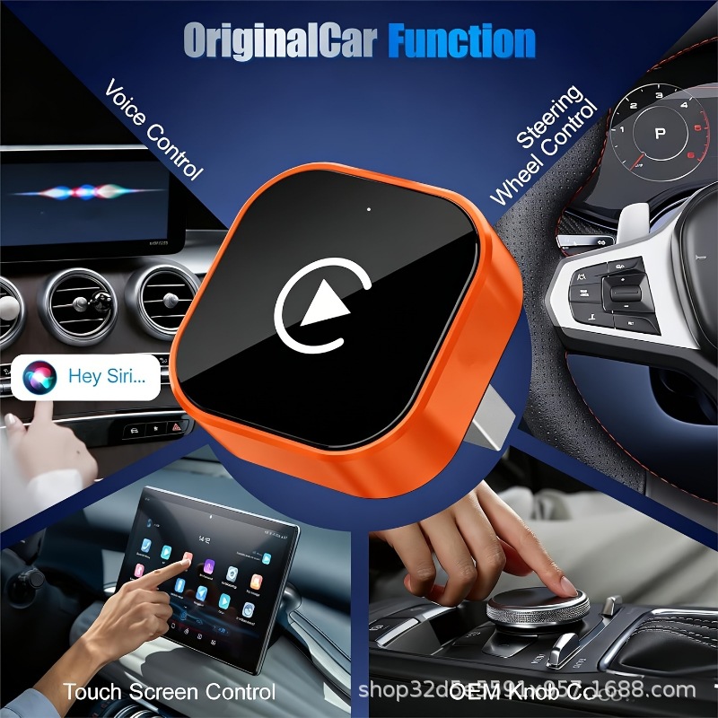Wireless CarPlay Smart Screen Projection Box Dash Cam Car 2-in-1 Conversion Adapter