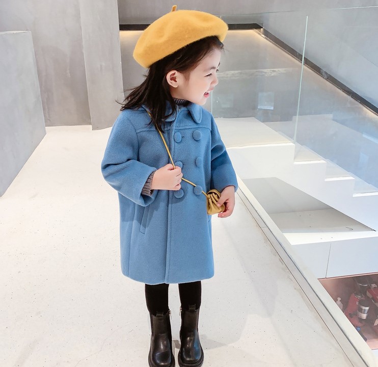Cute Simple Style Solid Color Polyester Girls Outerwear display picture 9