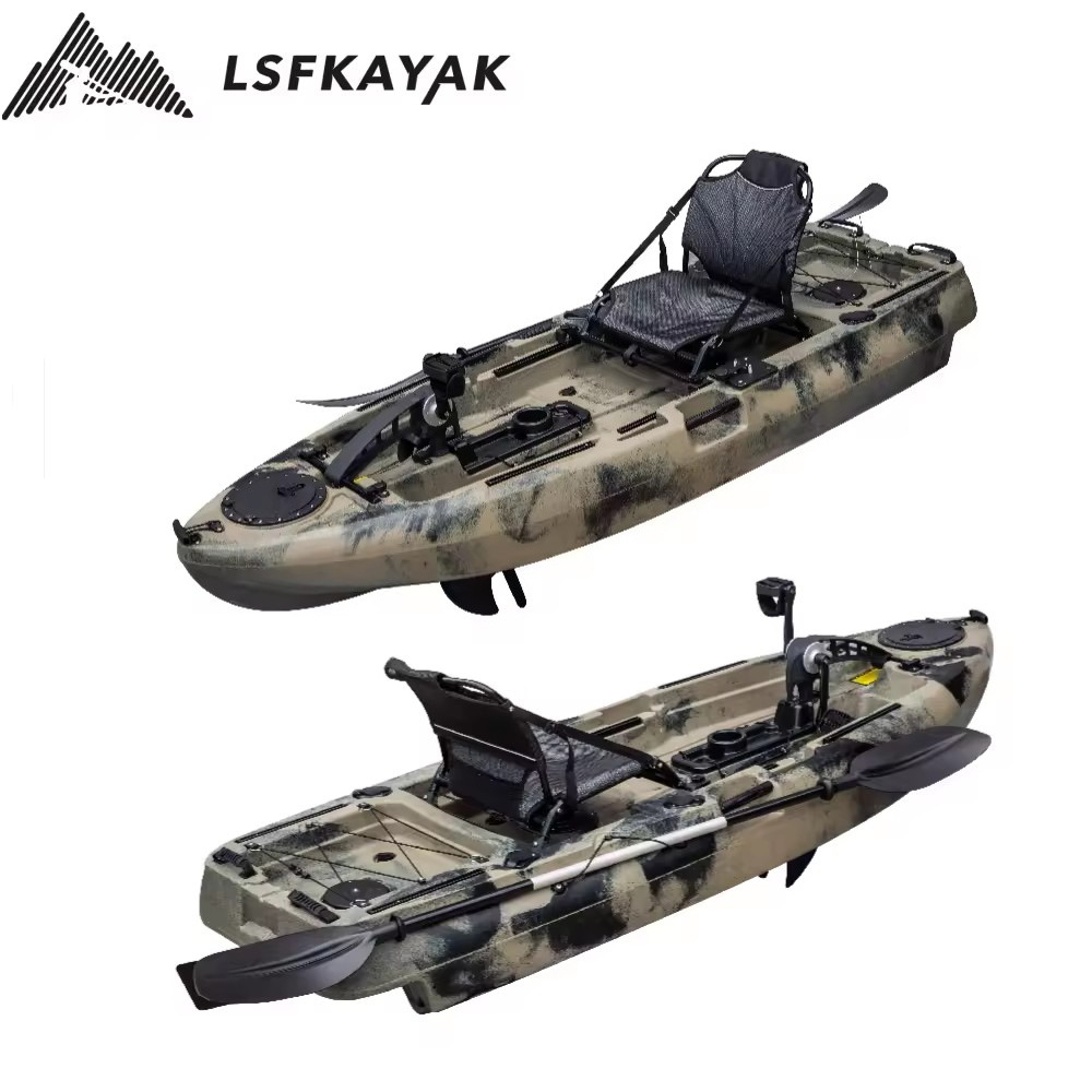 滚塑皮划艇 塑料脚踏船 塑料硬艇 2.5米单人脚踏船 8尺脚踏皮划艇