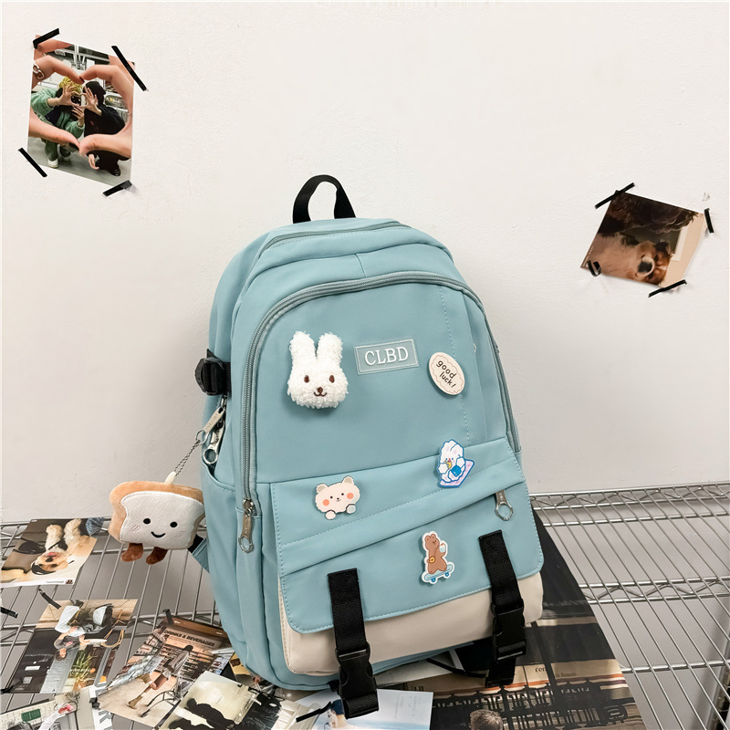 Nueva versión coreana de la mochila escolar japonesa de gran capacidad Harajuku para estudiantes de secundaria, mochila para clase