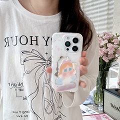 细闪芭蕾鞋碎花支架适用iPhone16苹果15ProMax手机壳14少女心新款