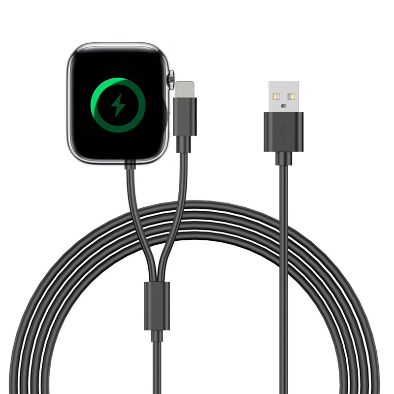 アップルiwatch腕時計マグネット充電器2 in 1ワイヤレス充電器1ドラッグ2携帯電話充電ケーブルを適用|undefined