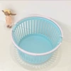 Blue round storage basket