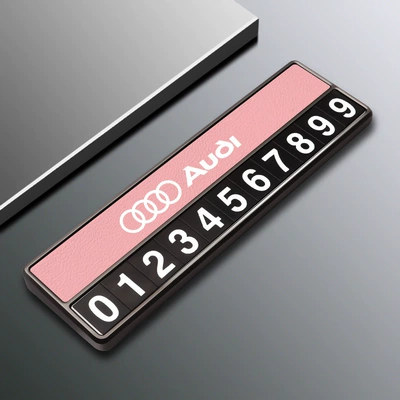 Moving Car Phone Number – Nömrəli dayanma kartı - audi-d-model-parking-plate-pink-comes-with-5-sets-of-number-plates