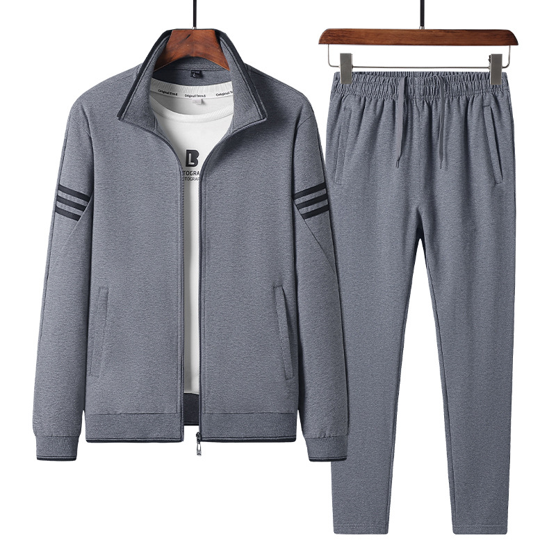 Trajes deportivos de algodón para hombres nuevos trajes de ocio sueltos de mediana edad para hombres primavera y otoño ropa deportiva de papá para hombres