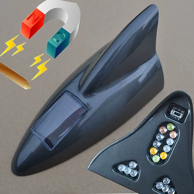 Antenna Warning Light Modified Roof | vehicle antenna - new-version-gray-18-lights-magnetic-remote-control