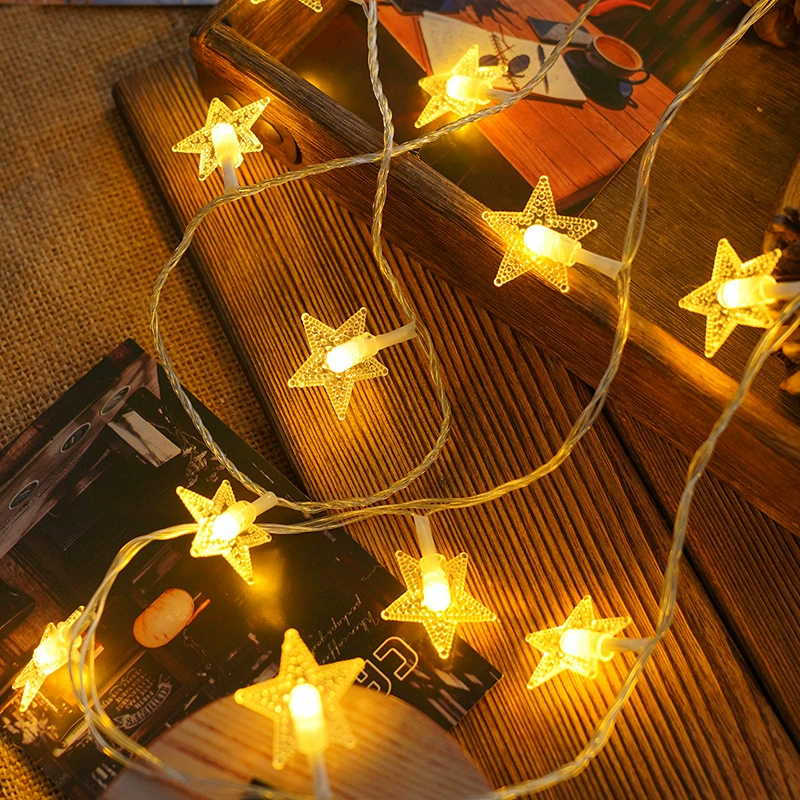 Светодиодная сетка Красная звезда свет Водонепроницаемые огни Рождественские огни Огни Комната Спальня Фестиваль Декоративные огни