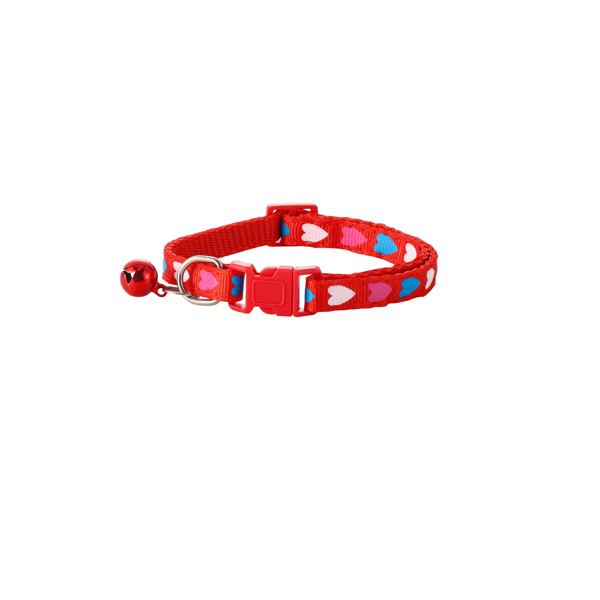 1.0 Corazón de melocotón collar de gato mascota collar de campana de perro collar de perro collar de perro gran cantidad de stock