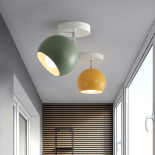 Macaron ceiling lamp aisle lamp LED lighting creative personality modern simple color iron home lighting