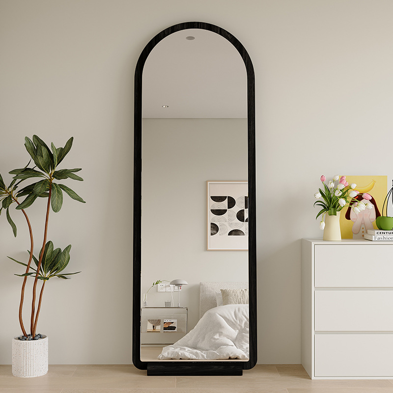 Espejo de cuerpo entero para el hogar, espejo de viento, espejo de cuerpo entero, espejo de piso de dormitorio, espejo de vestir de lujo ligero de alta calidad, espejo grande simple