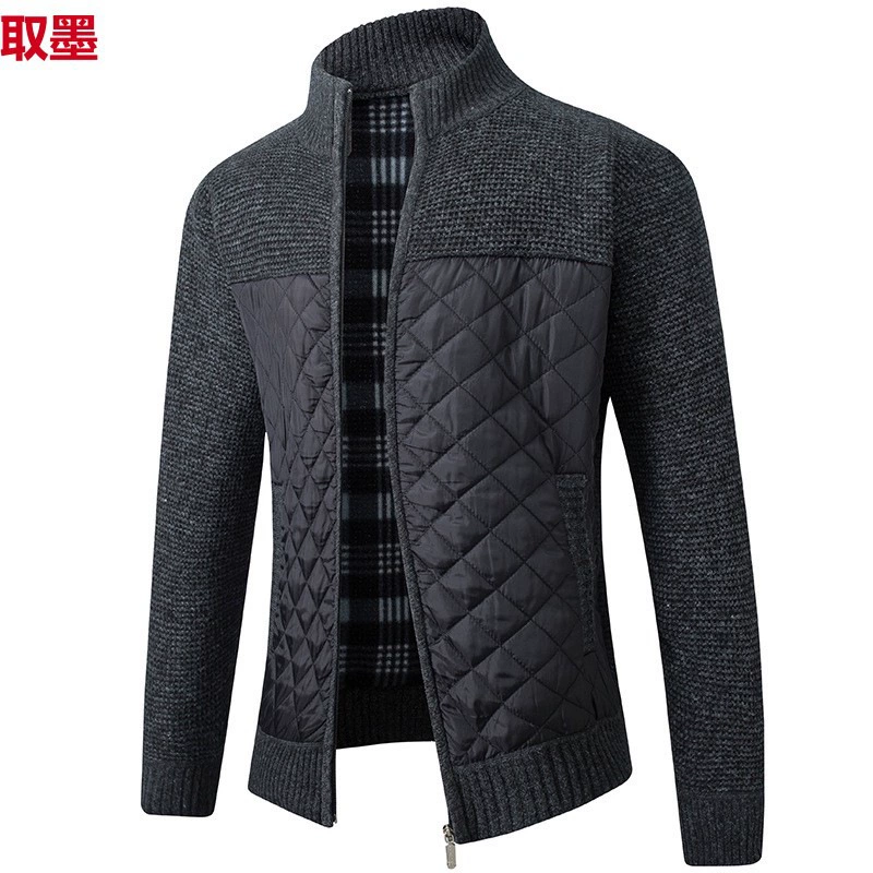 Winter warm fashionable jacket, knitted sweater, keep warm cardigan