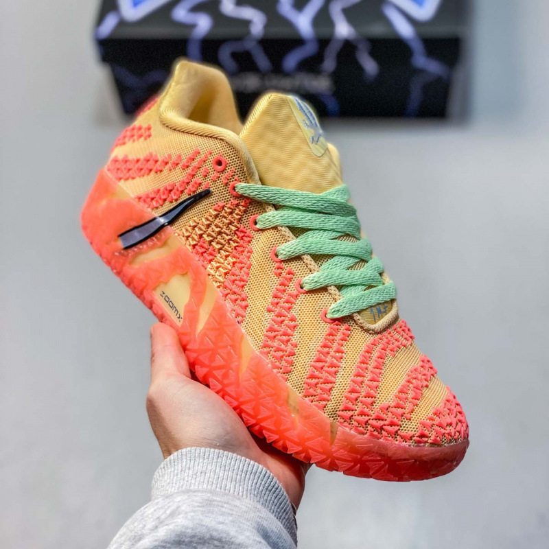 Foreign Trade Cross-Border Ja3 Morant Basketball Shoes Blue and Yellow Color-Blocking Men's Sports Shoes Brown Black Pink Fashion Retro Casual Shoes