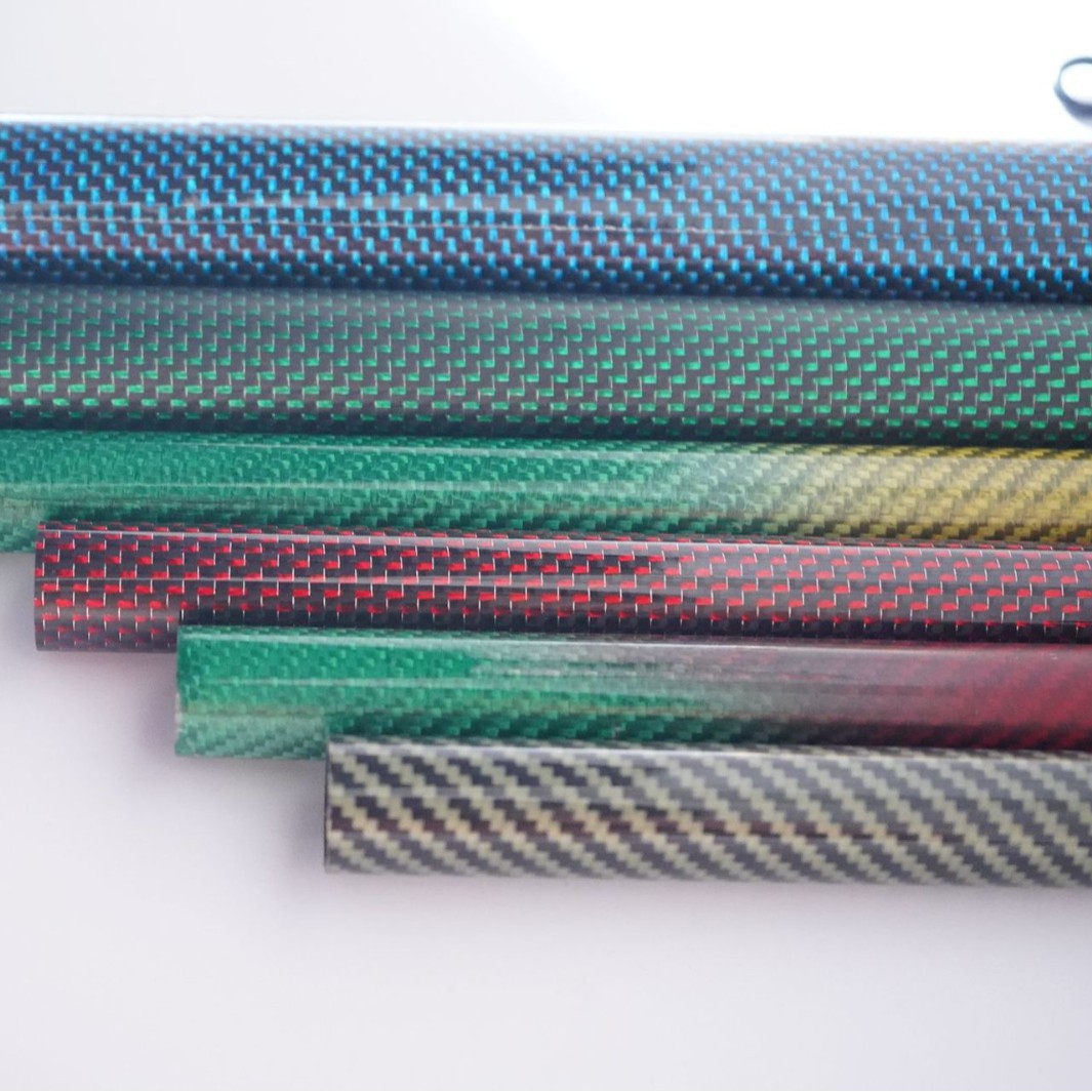 碳纤维彩色管高强度轻量化多色定制防褪色汽车改装无人机配件加工