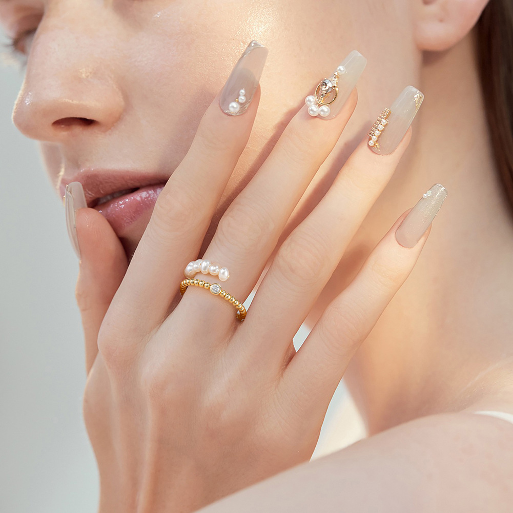 925 Sterling Silver Material Geometric Pattern All Seasons Season 925 Sterling Silver Zircon Geometric Open Rings