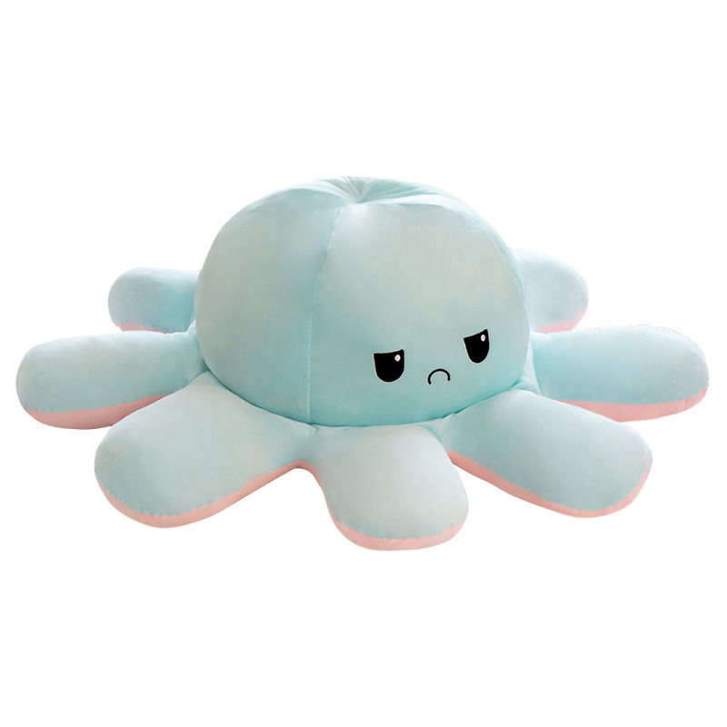 Muñeca de pulpo volteada de gran tamaño Muñeca que cambia la cara