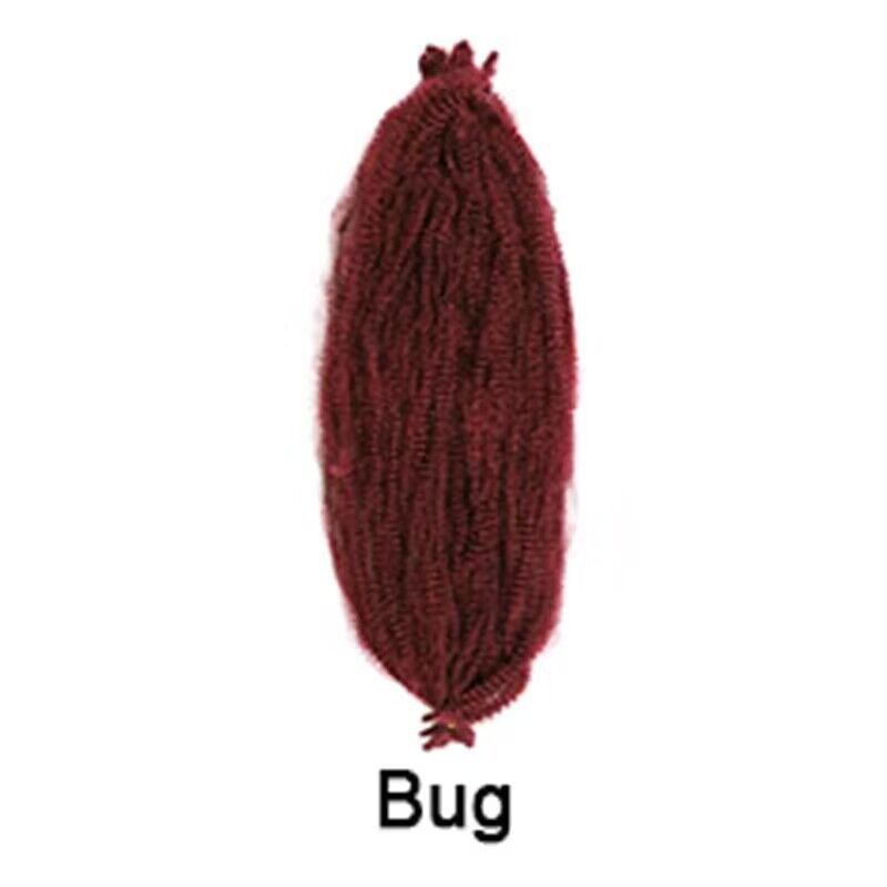 24 pulgadas Afro rizado Marley trenza cabello fibra química crochet pelo rallado oruga