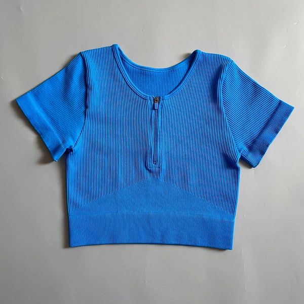 Blue, with short sleeve