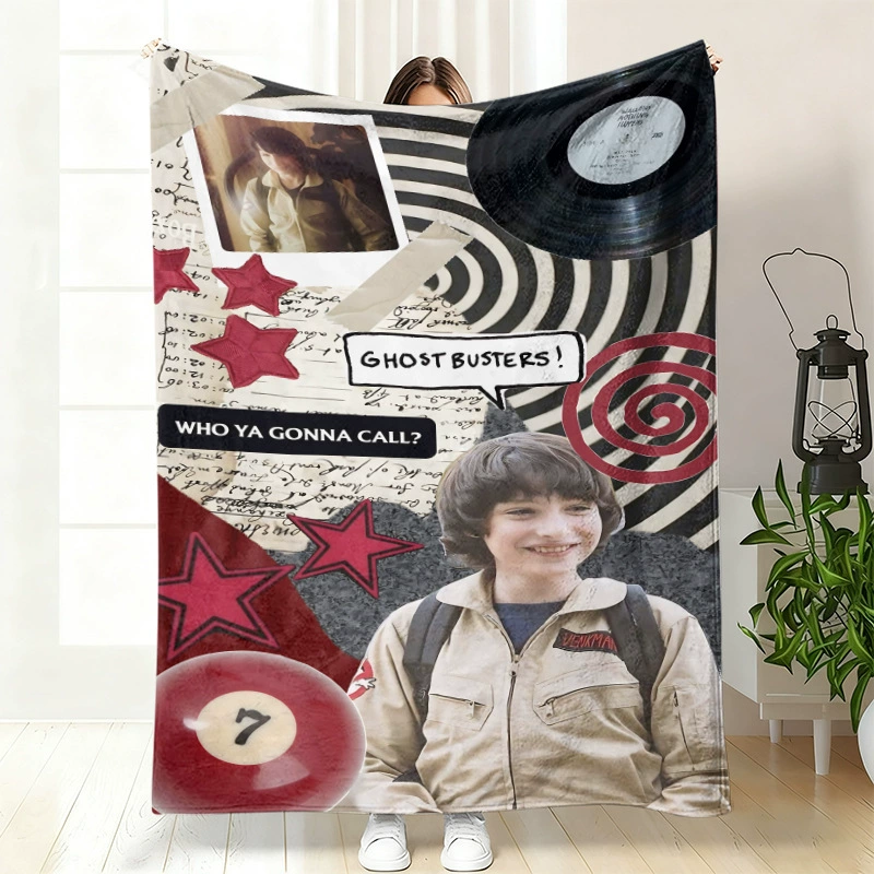 Плюшевая флисовая плед-одеяло BylerCP (в стиле Stranger Things), мягкий для отдыха, 70×100–150×200 см