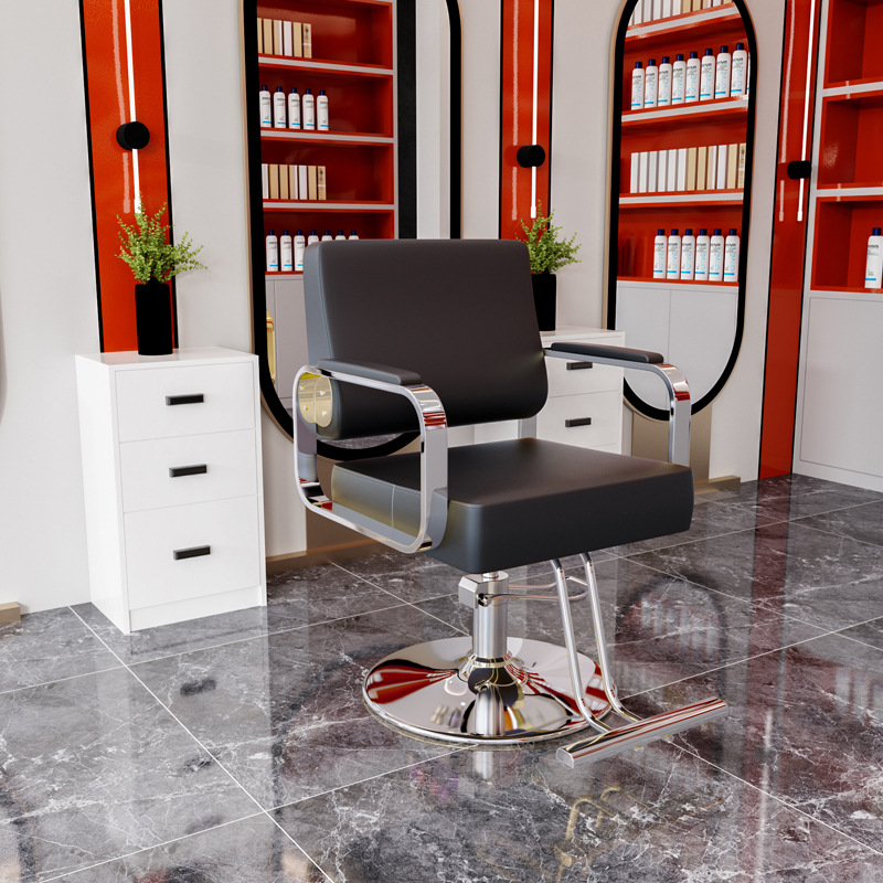 Silla de peluquería silla de belleza silla de elevación de red roja silla de corte de pelo de acero inoxidable silla de corte de pelo