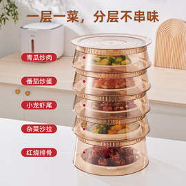 家用保温菜罩子透明厨房餐桌防虫防尘剩饭遮盖食物罩多层收纳