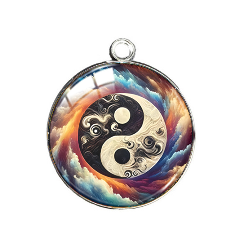 In-Stock Fast Delivery Single-Sided 3cm New Style Pendant Time Gemstone Charm Popular Hot-Selling Jewelry Pattern