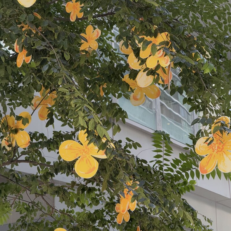 Autumn osmanthus outdoor waterproof KT board hanging decoration, petal atmosphere tree pendant decoration, photo prop Autumn osmanthus outdoor waterproof KT board hanging decoration, petal atmosphere tree pendant decoration, photo prop