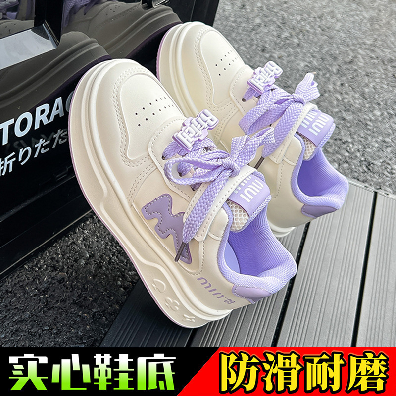 儿童板鞋女童运动鞋春秋季新款韩版小白鞋轻便百搭大童女孩跑步鞋|undefined