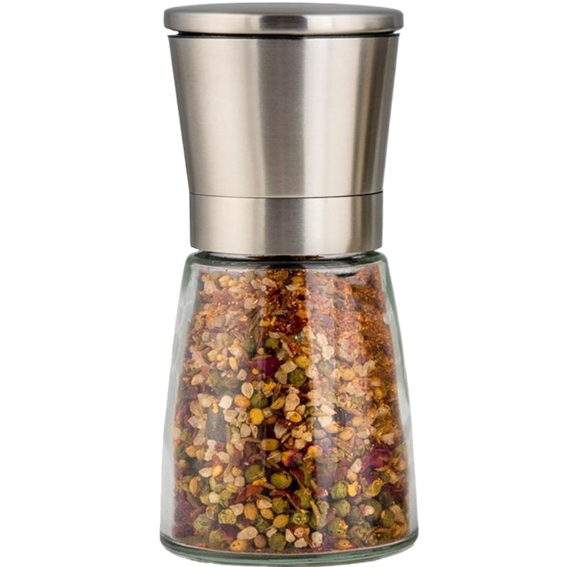 手动磨花椒胡椒研磨瓶研磨器陶瓷芯黑胡椒海盐磨粉器调料瓶罐|undefined