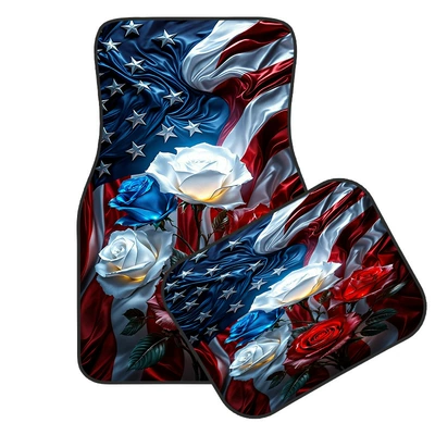 Avtomobil döşəmə paspasları — Set, Stain-Resistant Car Mats - zyh057-american-car-floor-mats-7-3344cm-two-piece-set