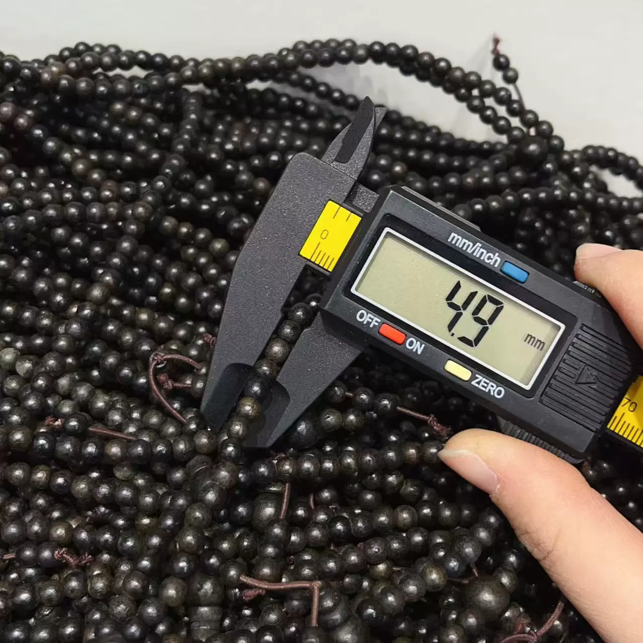 Чётки с круглыми бусинами из орехового дерева, аксессуар, для телефона, браслет, кулон, ожерелье, красное дерево, 5 мм