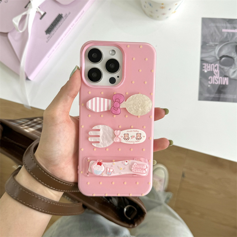 Punto de onda de color estilo ins tridimensional West Highland para iPhone14 funda para teléfono móvil 15ProMax Apple 13/12 hembra