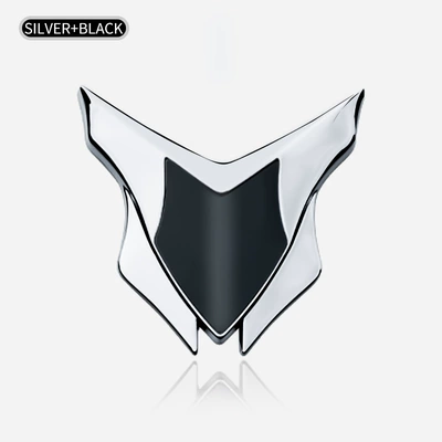 Logo Pattern Design for Cars, Motorcycles, Electric Vehicles, Personalized Modification Decoration Stickers, Zinc Alloy, Stainless Steel Metal (Body sticker) - silverblack