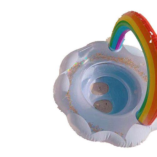 60cm unicorn swimming ring flamingo swimming ring children's lifebuoy transparent duck swimming ring flamingo seat