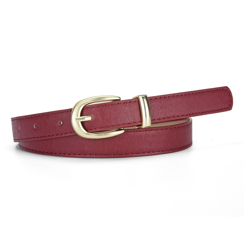 Cinturón Fino para Mujer de PU y Aleación para Jeans